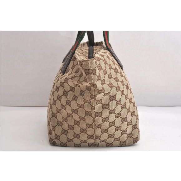 Authentic Gucci GG Monogram Supreme Sherry Web Satchel Tote Bag with COA - Picture 4 of 17